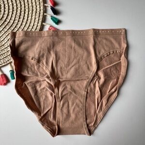 Victoria's Secret Stretch Cotton High-Leg Brief Panty Praline Large NEW